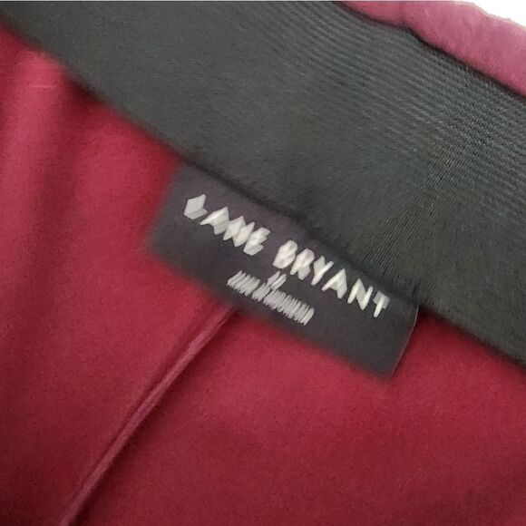 Lane Bryant Burgundy Wide Leg High Rise Pants New Without Tags - Picture 4 of 11